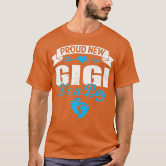 Retro Familie stolz auf neue Gigi Es ist ein Junge T-Shirt