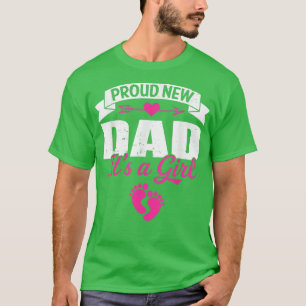 Retro Familie stolz auf neuen Papa Es ist ein Mädc T-Shirt