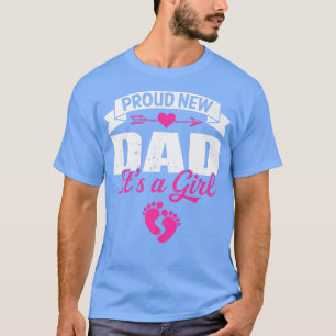 Retro Familie stolz auf neuen Papa Es ist ein Mädc T-Shirt
