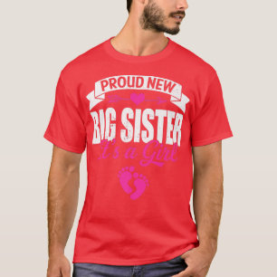 Retro Familie stolz neue große Schwester Es ist ei T-Shirt