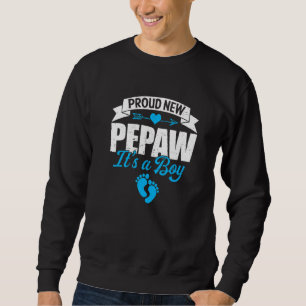 Retro Familie stolz neue Pepaw Es ist ein Junge Ge Sweatshirt