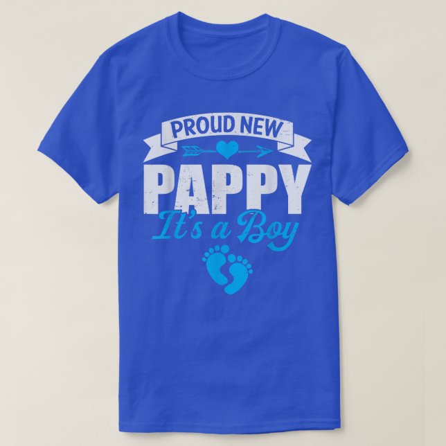 Retro Familie stolz neues Pappy Es ist ein Junge G T-Shirt (Design vorne)
