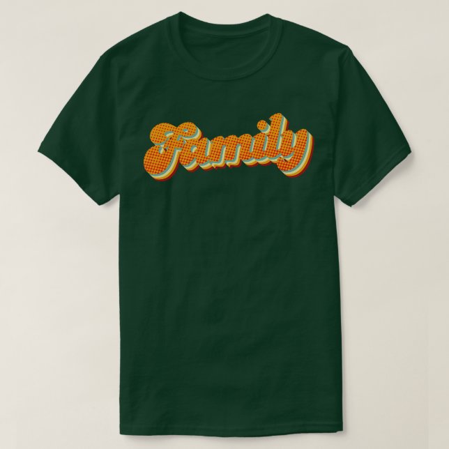 Retro-Familie T-Shirt (Design vorne)