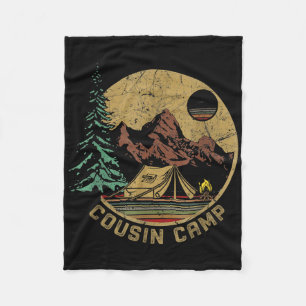 Retro-Familien-Camping-Sommerurlaub-Crew-Cousin C Fleecedecke