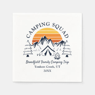 Retro-Familien-Camping-Trupp Individuelles Abenteu Serviette