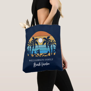 Retro-Familien-Strandurlaub-Script benutzerdefinie