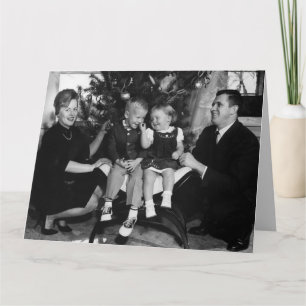 RETRO-FAMILIEN-WEIHNACHTSGRUßKARTE FUNNY KARTE