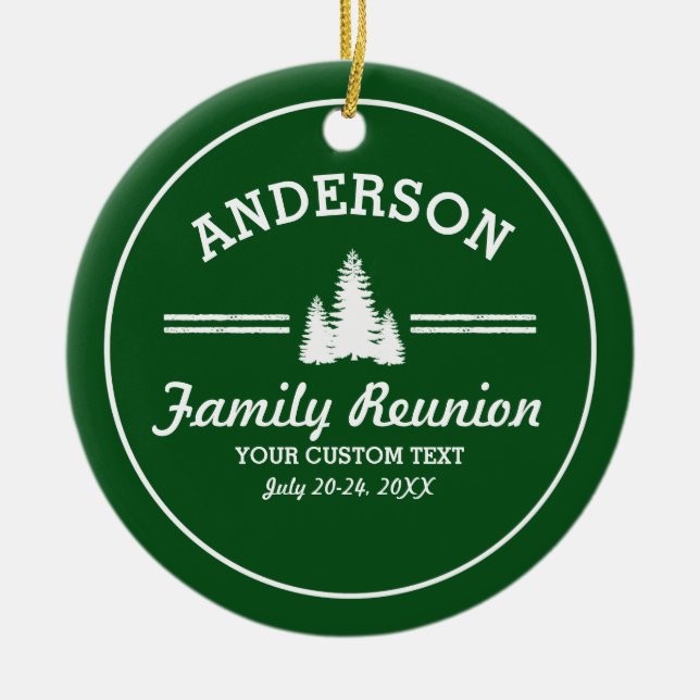 Retro Familien-Wiedersehen oder lösen | rustikale Keramik Ornament (Vorne)