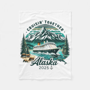 Retro-Familienabenteuer auf einer Vintage-Alaskakr Fleecedecke