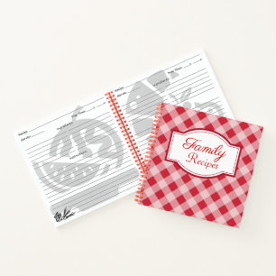Retro Familienrezept Notizbuch