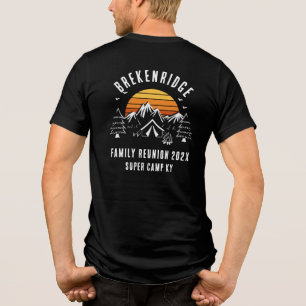 Retro-Familientreffen Campingurlaub Benutzerdefini Tri-Blend Shirt
