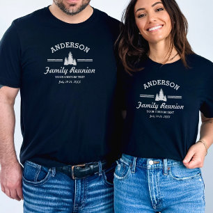 Retro-Familientreffen oder Reise Rustikale Kiefe T-Shirt