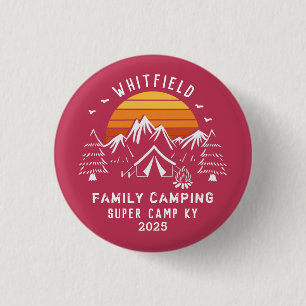 Retro Familienurlaub Matching Camping Button
