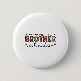 Retro Familienweihnachtsfest Party Niedlich Bruder Button