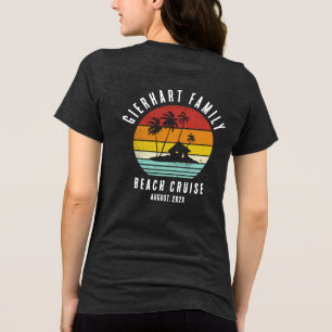 Retro Family Beach Cruise Match Custom Wiedersehen Tri-Blend Shirt