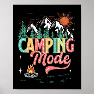 Retro Family Camping Crew Est 2025 Camper Camp Cam Poster