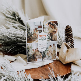 Retro Family Foto Christmas Feiertagskarte