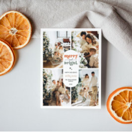 Retro Family Foto Christmas Feiertagspostkarte