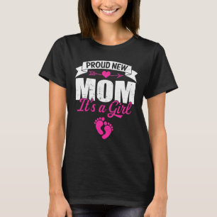 Retro Family Stolze Junge Mutter Es ist ein Mädche T-Shirt
