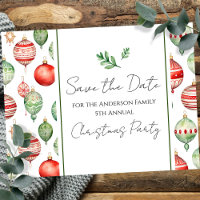 Retro Family Weihnachten Party Save the Date Baum