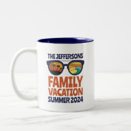 Retro Family Wiedersehen Cruise Trip Beach Urlaub Zweifarbige Tasse
