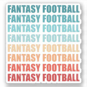 Retro Fantasy Football Vintages Geschenk Aufkleber