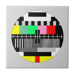 Retro-Farb-TV-Testbild Fliese