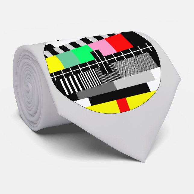 Retro-Farb-TV-Testbild Krawatte (Gerollt)