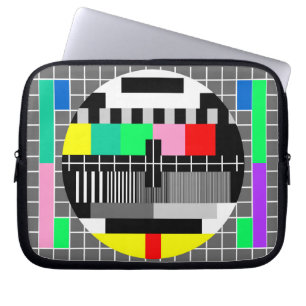 Retro-Farb-TV-Testbild Laptopschutzhülle