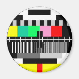 Retro-Farb-TV-Testbildschirm Magnet