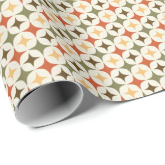 Retro-Farben Atomic 50er Formen Muster Geschenkpapier