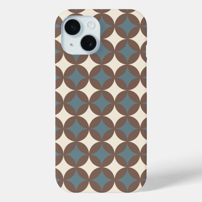 Retro Farben Mitte Jahrhundert Moderne Kreise Case-Mate iPhone Hülle (Rückseite)