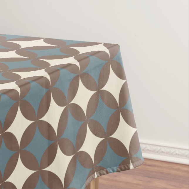 Retro Farben Mitte Jahrhundert Moderne Kreise Tischdecke (Beispiel)