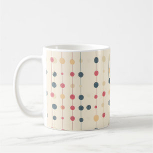 Retro-Farben Punkte Boho-Vintage-Stil Kaffeetasse