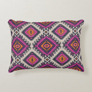 Retro Farben, Stamm Navajo Design. Dekokissen
