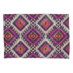 Retro Farben, Stamm Navajo Design. Kissenbezug