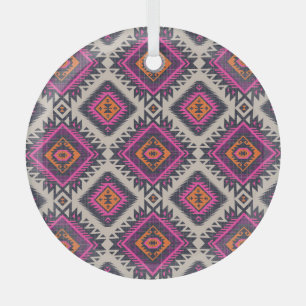 Retro Farben, Stamm Navajo Design. Ornament Aus Glas