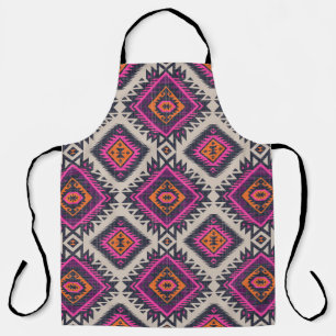 Retro Farben, Stamm Navajo Design. Schürze