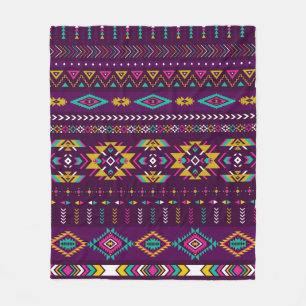 Retro-Farben tribal vintage nahtloses Navajo-Muste Fleecedecke