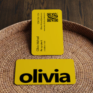 Retro-Farben und feine Markenbezeichnung, farbig Visitenkarte