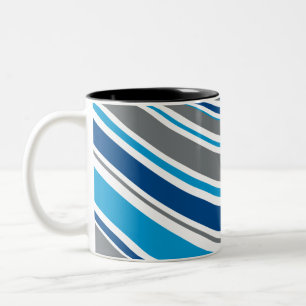 Retro-Farben Wellen Zweifarbige Tasse