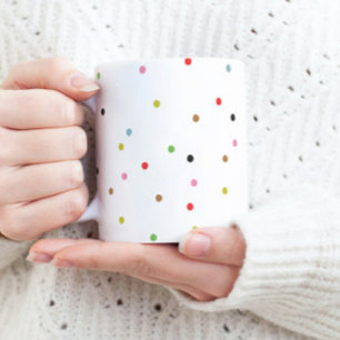 retro FARBENFROH gepunktet WEIHNACHTEN modern fest Kaffeetasse