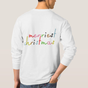 retro farbenfroh modern Frohe Weihnachten Feiertag T-Shirt