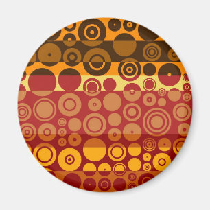 Retro farbenfrohe 50 Abstrakt Art 2 Magnet
