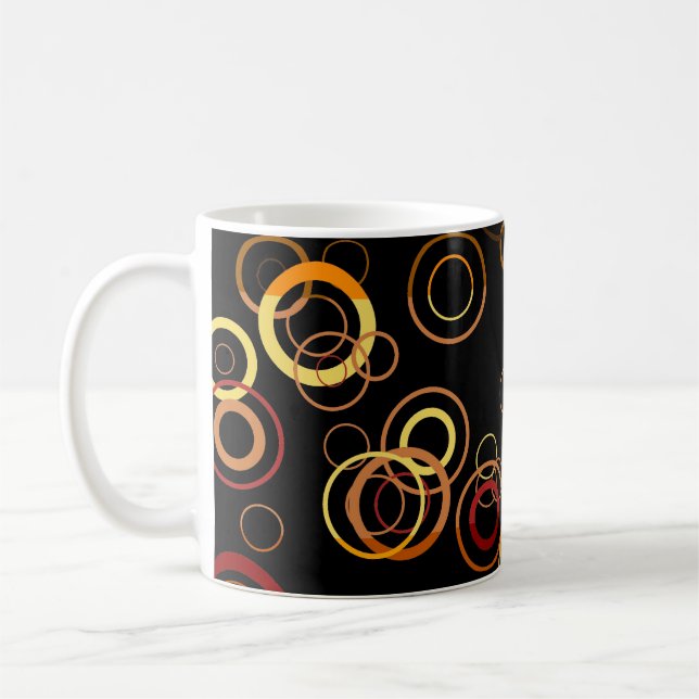 Retro Farbenfrohe 50 Abstrakt Art 3 Tasse (Links)