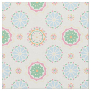 Retro farbenfrohe böhmische abstrakte Blumenmuster Stoff