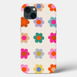 Retro farbenfrohe florale Preppy Abstrakte Blume Case-Mate iPhone Hülle