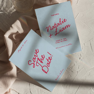 Retro farbenfrohe Funky Einzigartige Moderne Hochz Save The Date