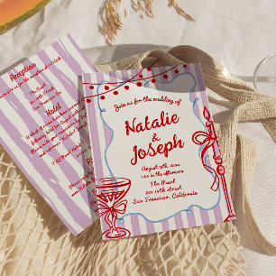 Retro farbenfrohe Hand gezeichnet alle in einem Sp Einladung