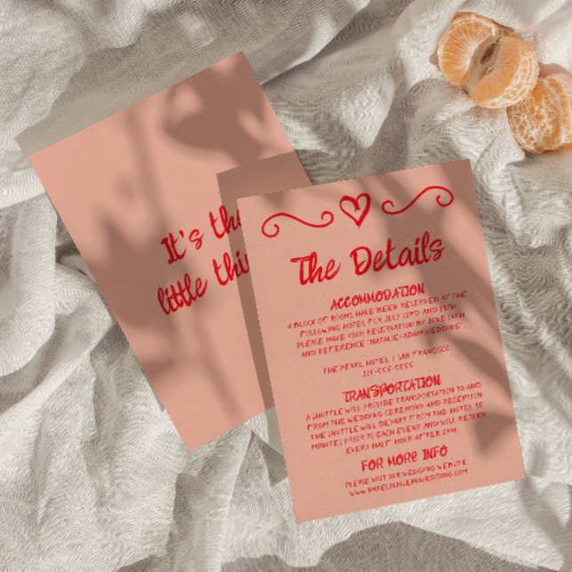 Retro farbenfrohe handgezeichnete, rauschige Hochz Begleitkarte (Von Creator hochgeladen)